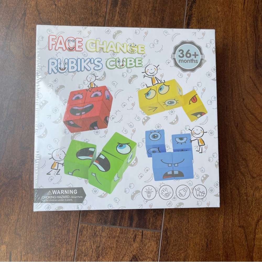 New in Box Face Change Children's Rubik's Cube Game Family Fun Learning 3 yrs+